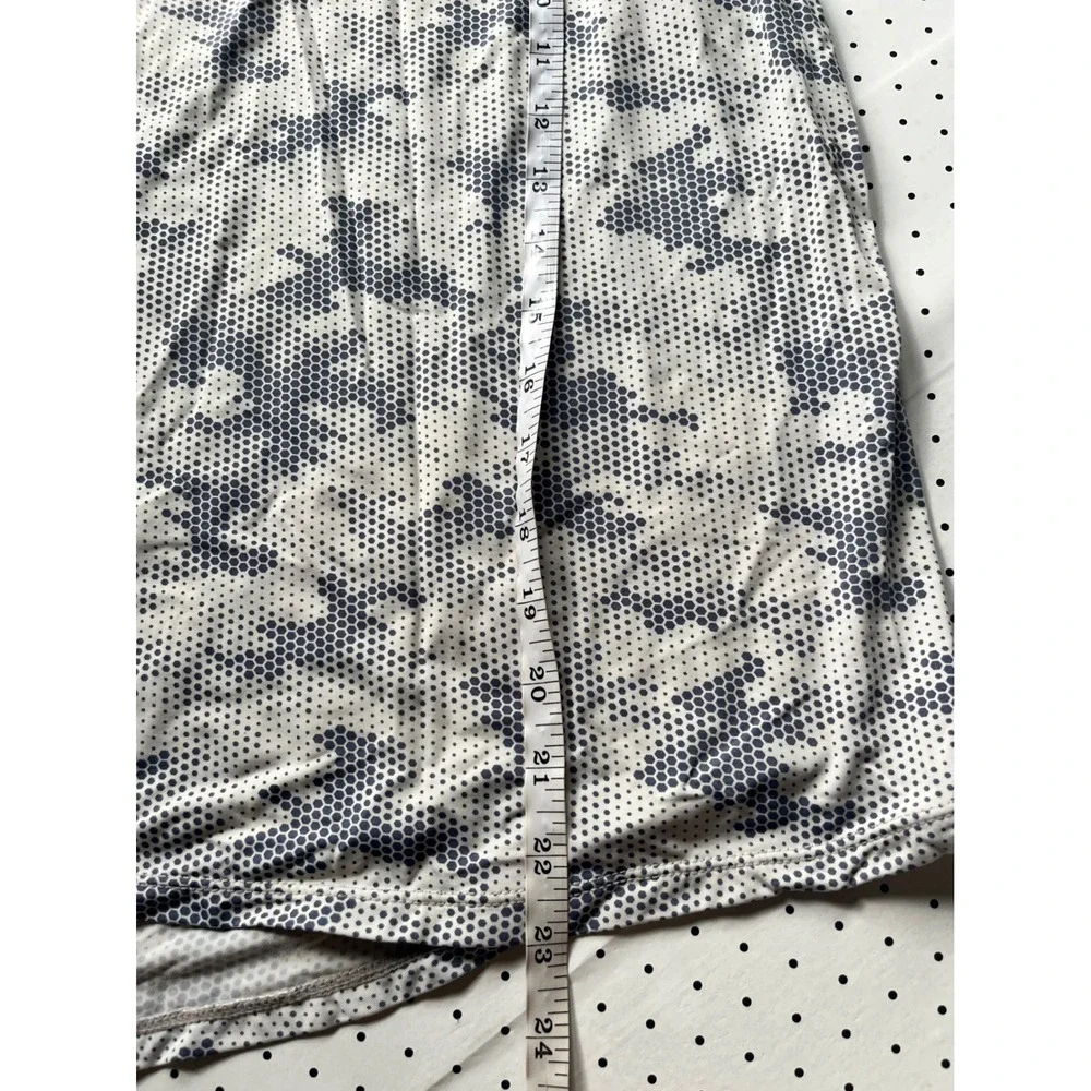 Womens Athletic Tank Top Gray Ivory Abstract Camo Print Racerback Workout Yoga